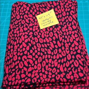 Red and Black Print Fabric